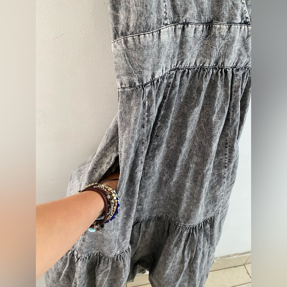 Denim Midi Dress Pilcro by Anthropologie  Charcoal Dress Denim Midi - Picture 11 of 12